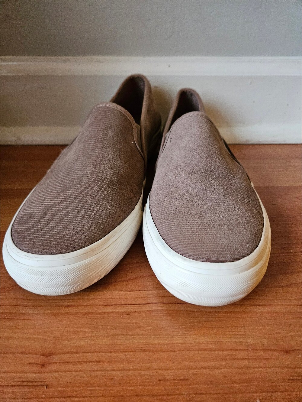 Keds Women's Taupe Suede Slip-On Sneakers | Size 8